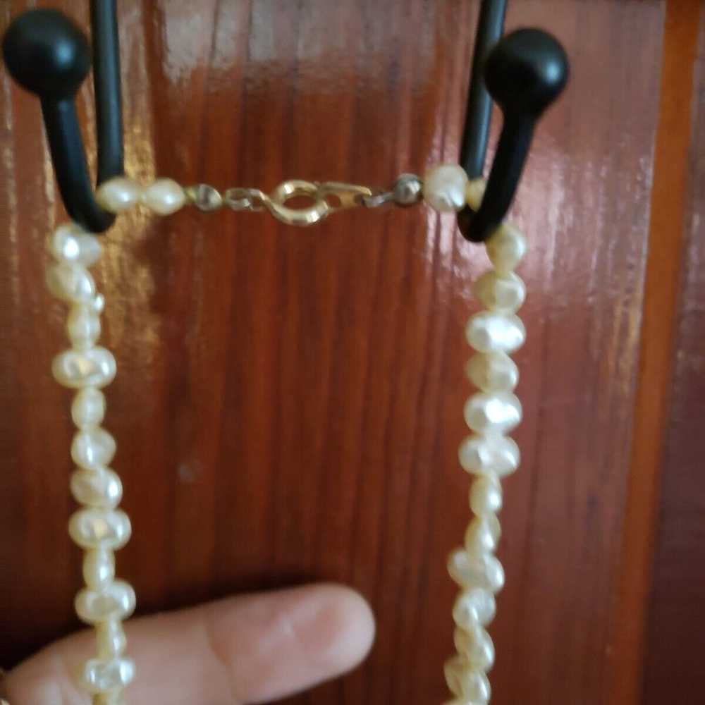 Vintage 1/20 Faux Freshwater Pearl Necklace Brace… - image 10