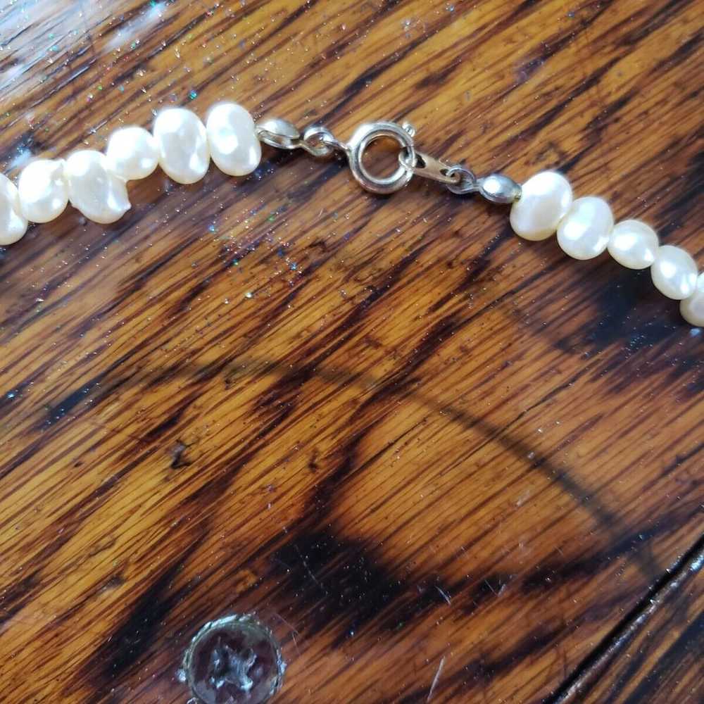 Vintage 1/20 Faux Freshwater Pearl Necklace Brace… - image 3