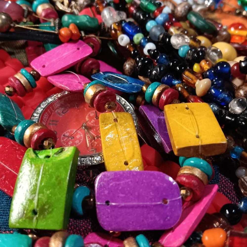 Vibrant Bohemian / Hippie Jewelry Lot - Colorful … - image 5