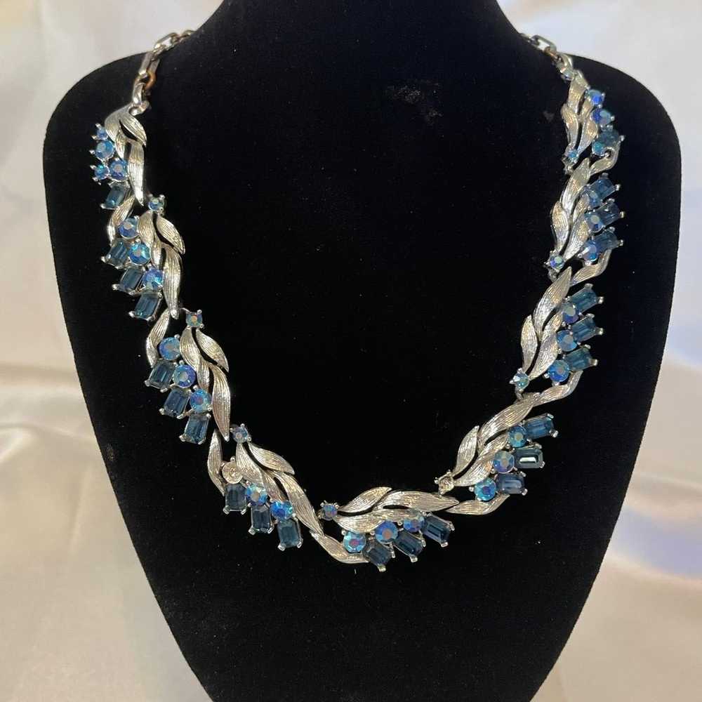 Vintage Blue Lisner Purare Necklace and Earring S… - image 2