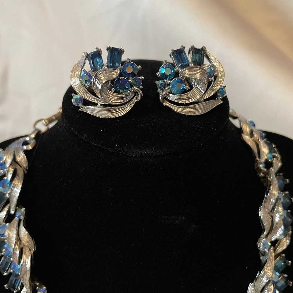 Vintage Blue Lisner Purare Necklace and Earring S… - image 8