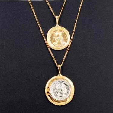 NWOT ***vintage gold / silver coins necklace - image 1