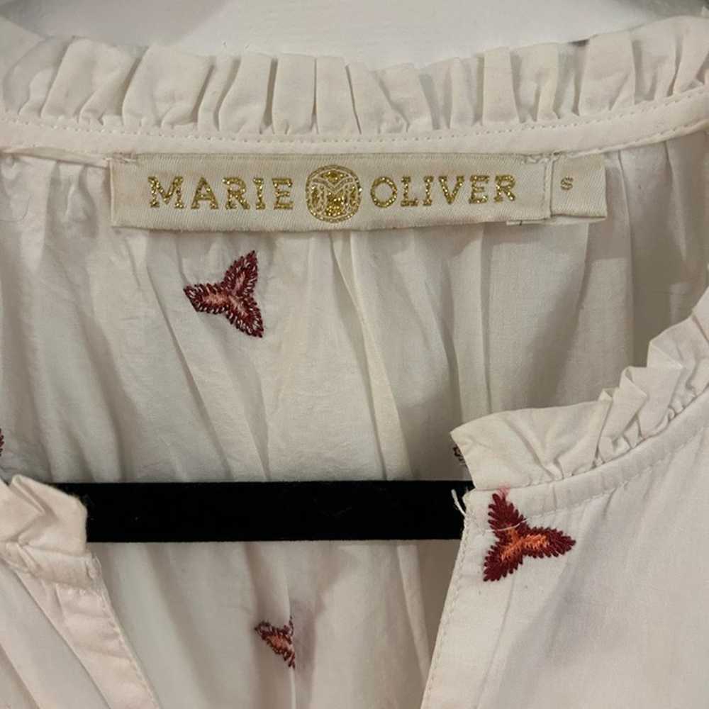 Marie Oliver white Gia Embroidered Flutter sleeve… - image 9