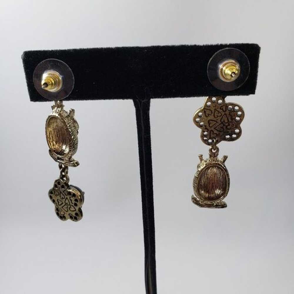 Betsey Johnson Owl earrings - image 3