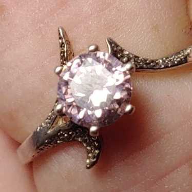 Vintage Pink Cubic Zirconia Ring