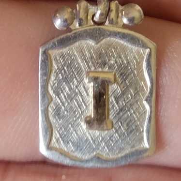 Vintage Sterling Silver and 18K Gold Alphabet Let… - image 1