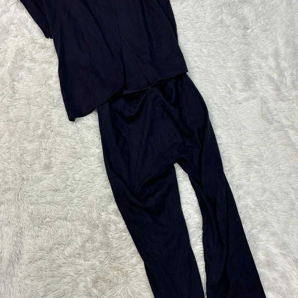 BGL Navy Linen Jumpsuit - image 6