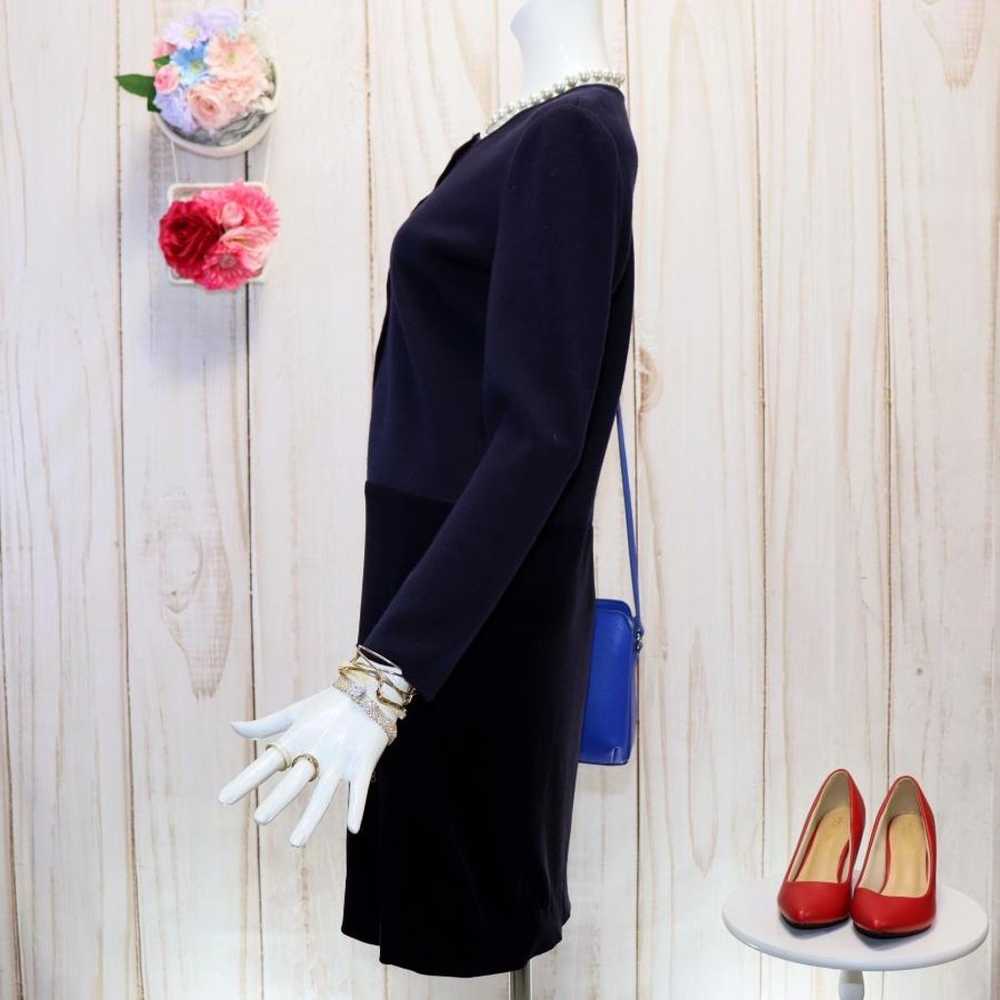 Foxy Knit Mixed Dress M 38 Dark Navy Velvet Skirt - image 7