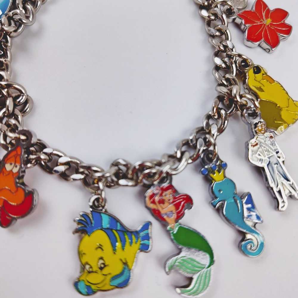 Disney Little Mermaid Vintage Charm Bracelet Arie… - image 5