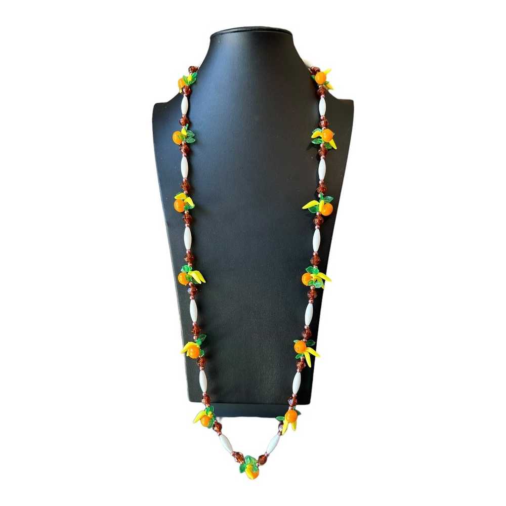 Fruit Salad Vintage Plastic Station Necklace - image 2