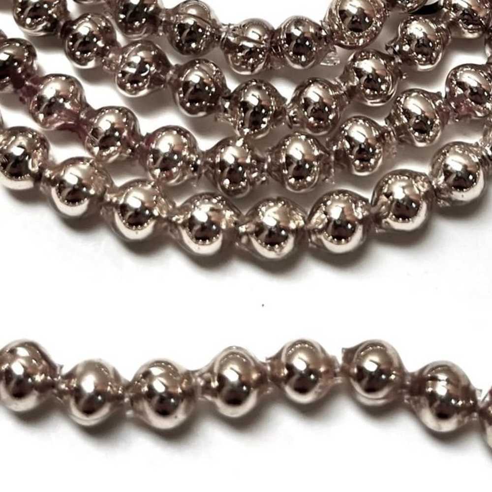 Vintage Silver Glass Bead Garland - image 3