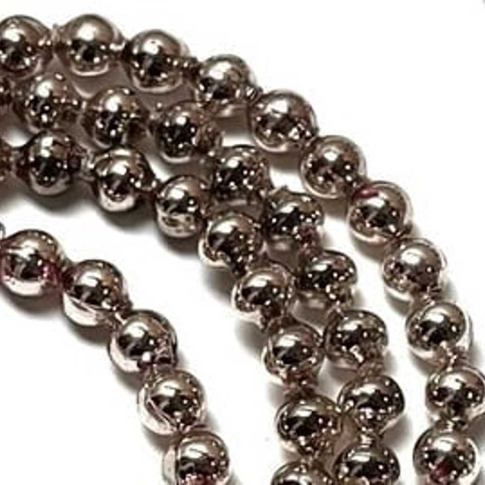 Vintage Silver Glass Bead Garland - image 5