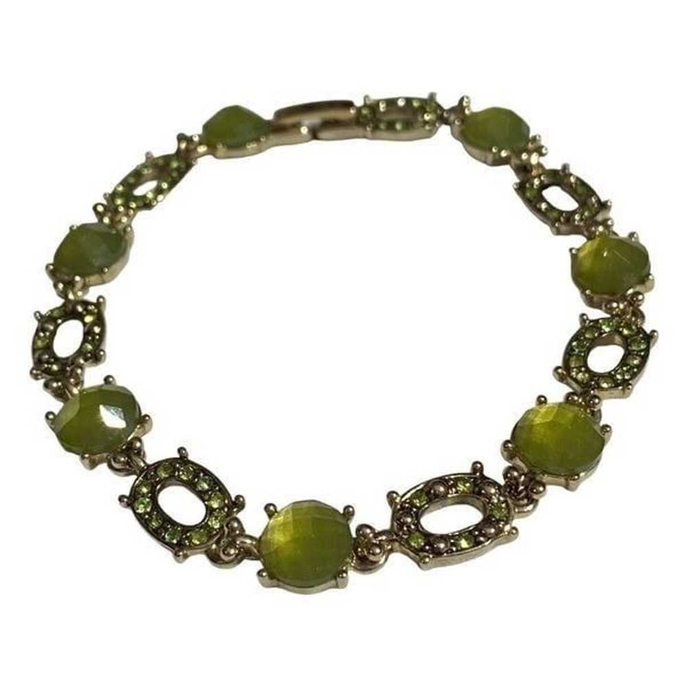 Vintage Liz Claiborne Green Lucite Necklace, Earr… - image 6