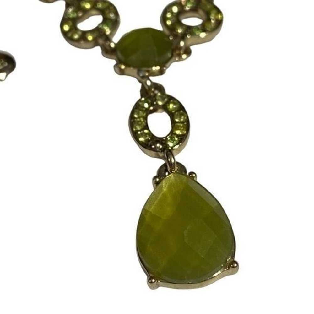 Vintage Liz Claiborne Green Lucite Necklace, Earr… - image 8