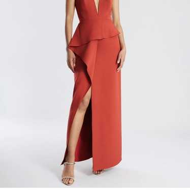 BCBG peplum gown