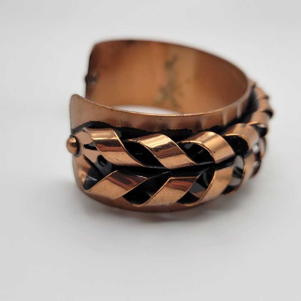 Vintage Renoir Copper Modernist Cuff Bracelet Sig… - image 3