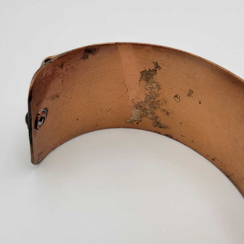 Vintage Renoir Copper Modernist Cuff Bracelet Sig… - image 4