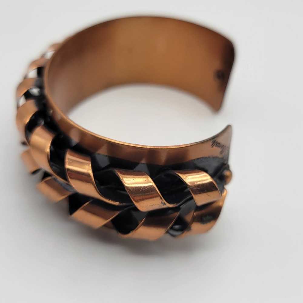 Vintage Renoir Copper Modernist Cuff Bracelet Sig… - image 5