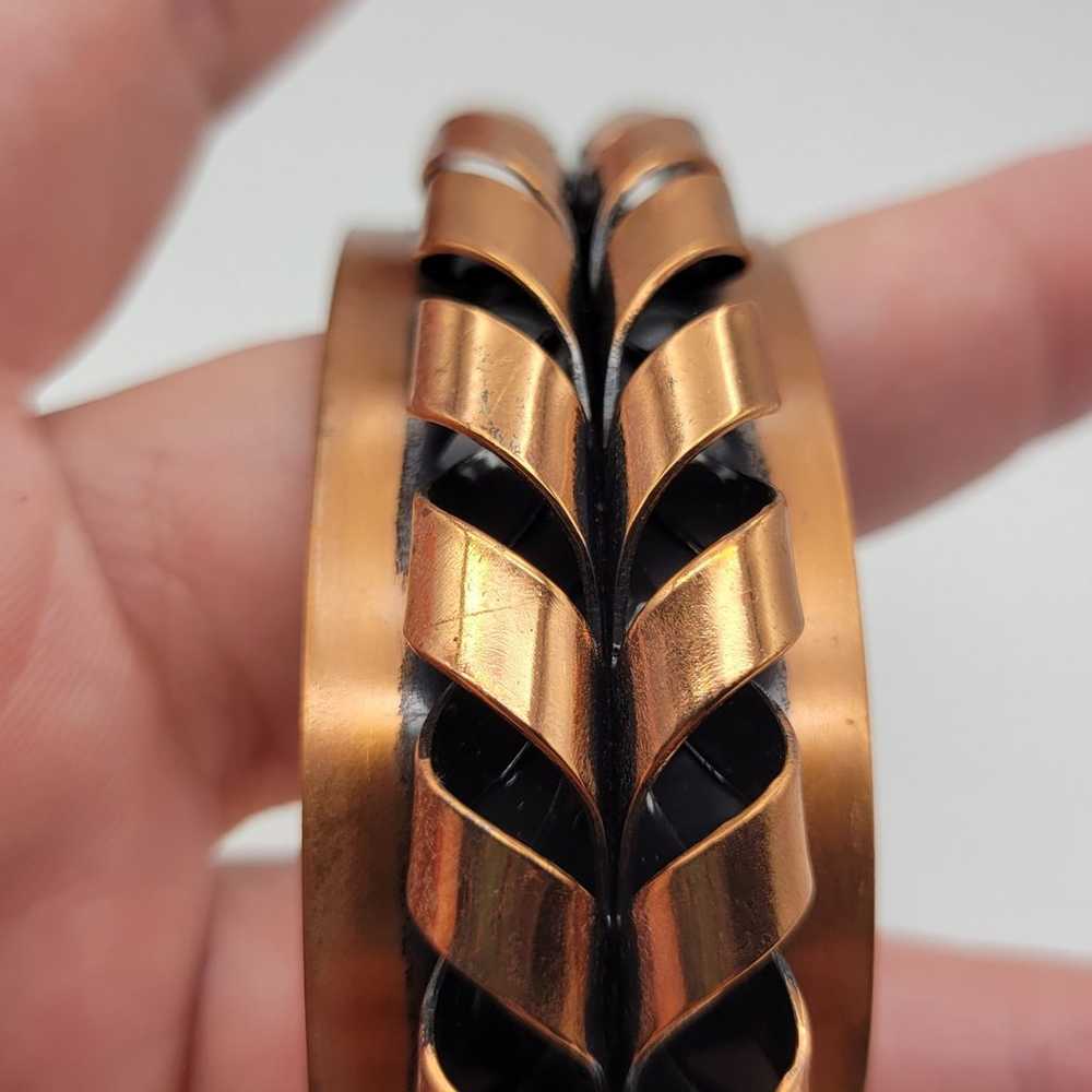 Vintage Renoir Copper Modernist Cuff Bracelet Sig… - image 9