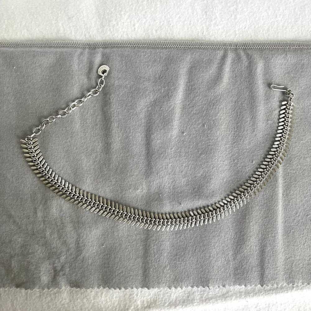 Vintage Silver tone West Germany necklace chocker… - image 5