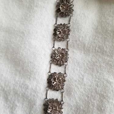 Vintage silver filigree bracelet