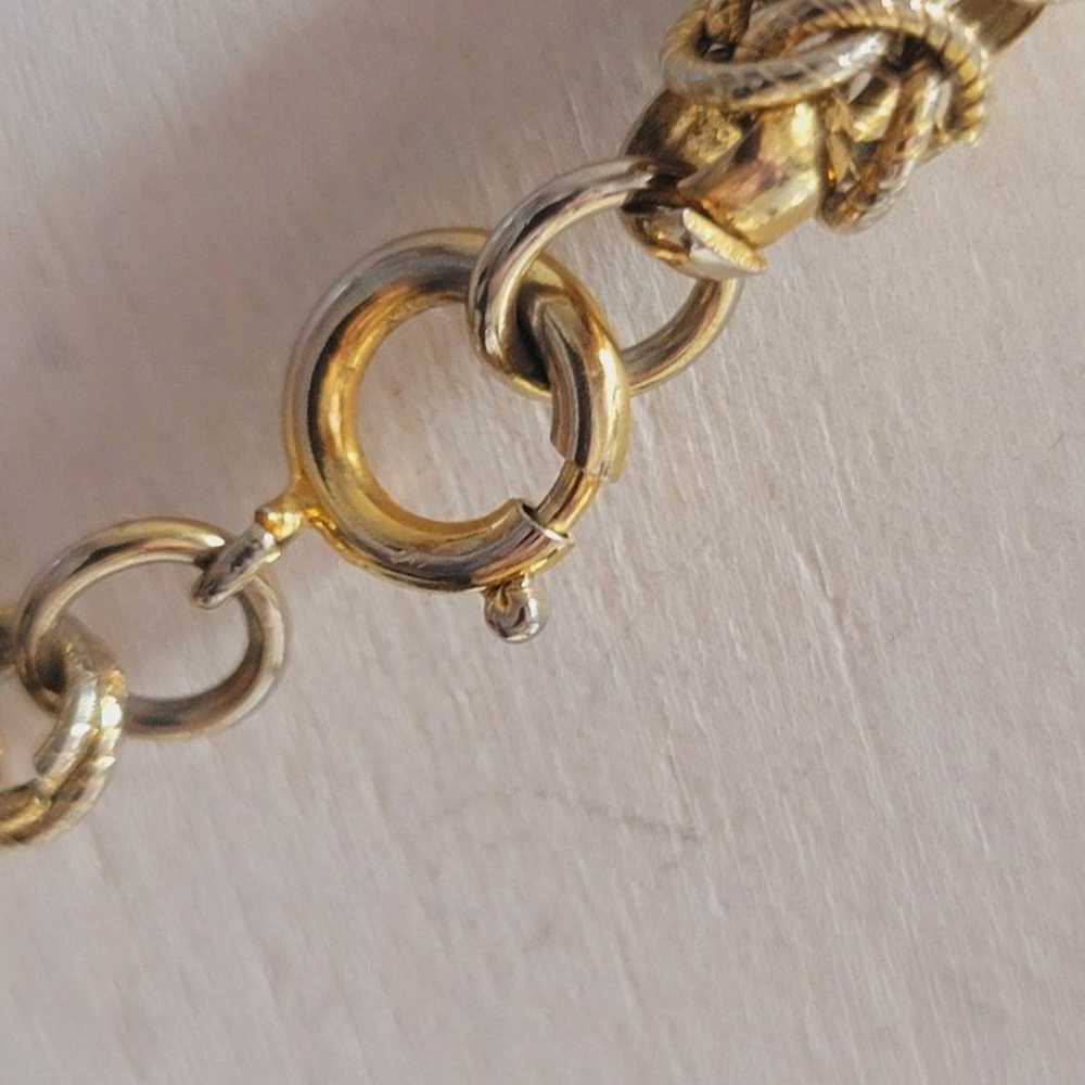 B252 Vintage Goldtone Special Chain Link Bracelet… - image 3