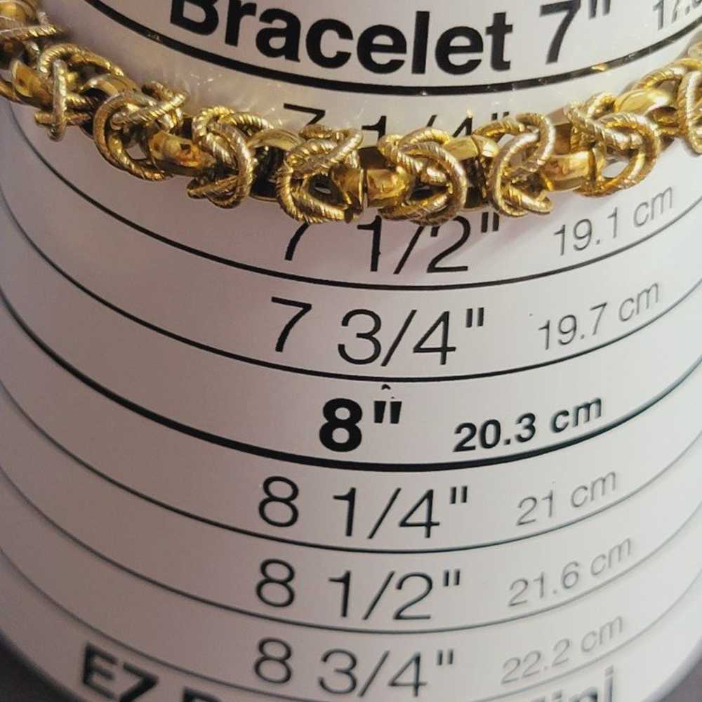 B252 Vintage Goldtone Special Chain Link Bracelet… - image 4