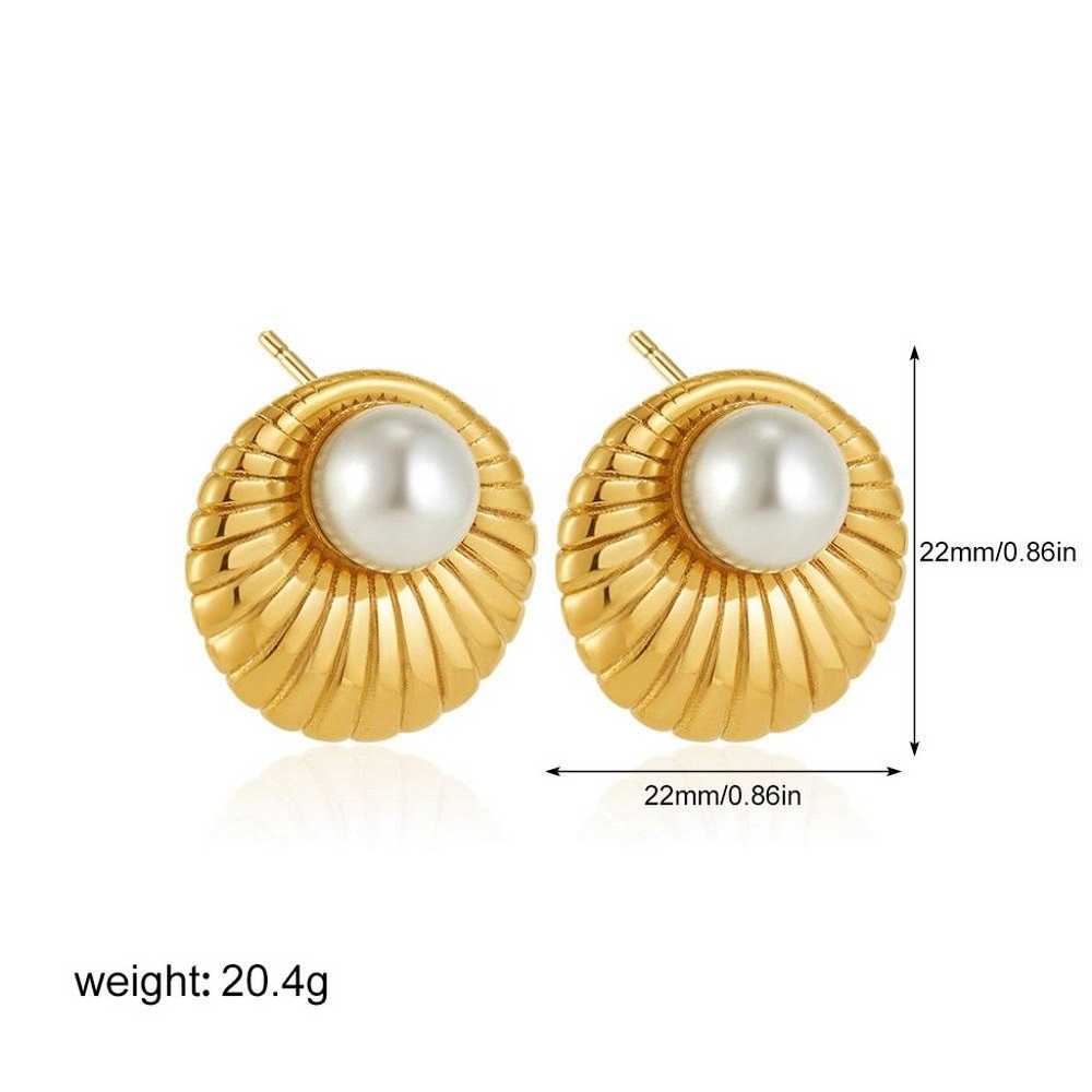 18K Gold Statement Pearl Earrings*Old Money Style… - image 5