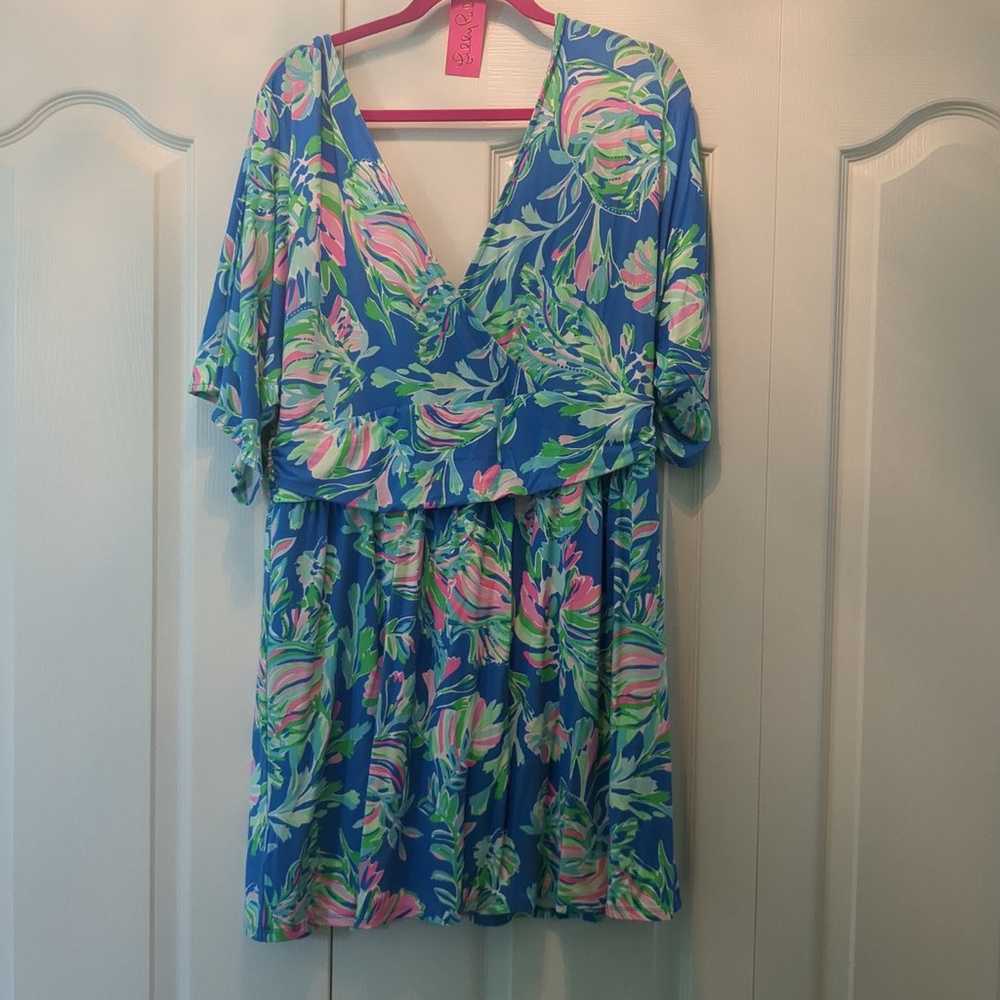 Lilly Pulitzer Parigi romper in Blue flare Fancy … - image 4