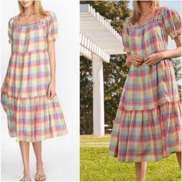 Johnny Was NEW plaid delacy midi dress size XL - image 1