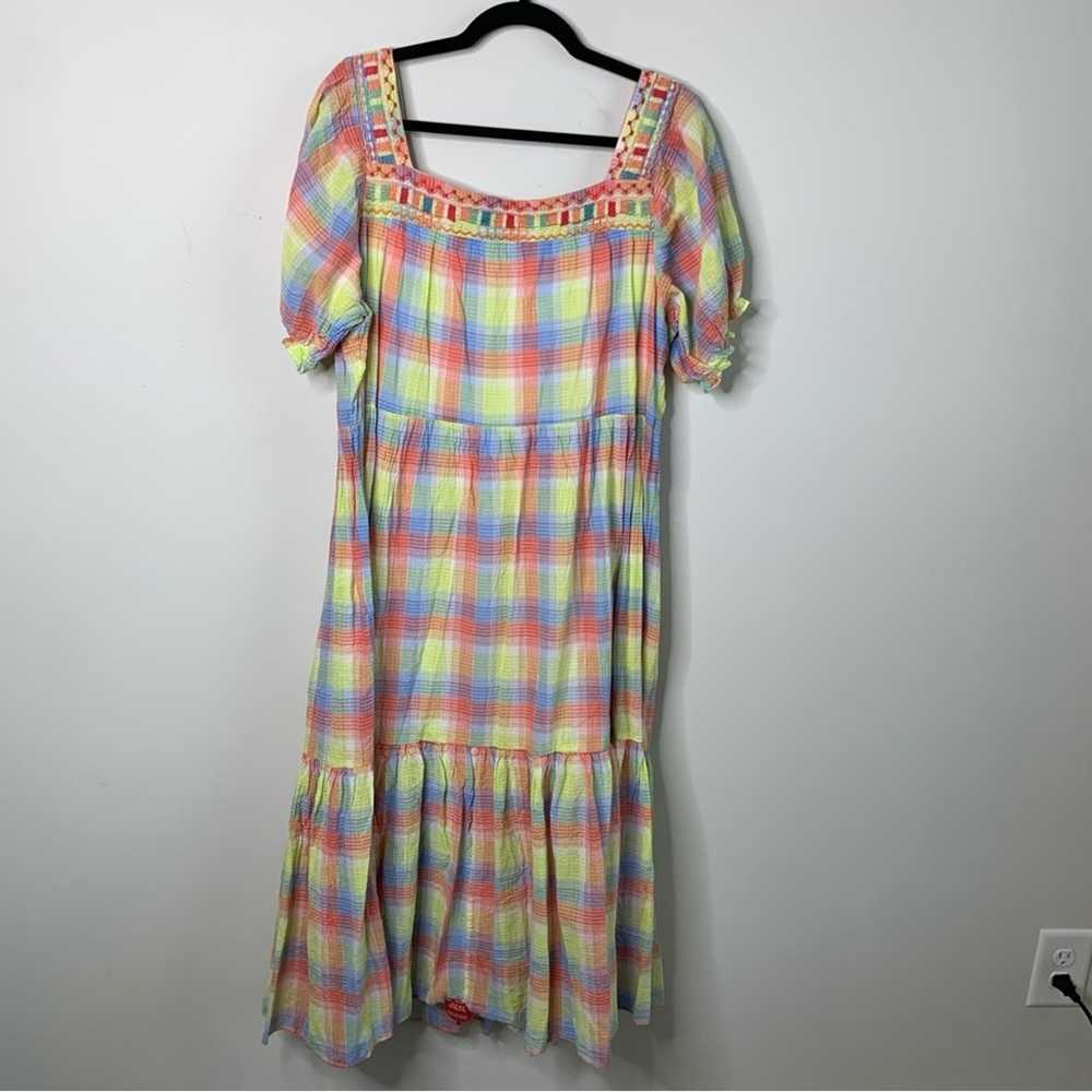 Johnny Was NEW plaid delacy midi dress size XL - image 9