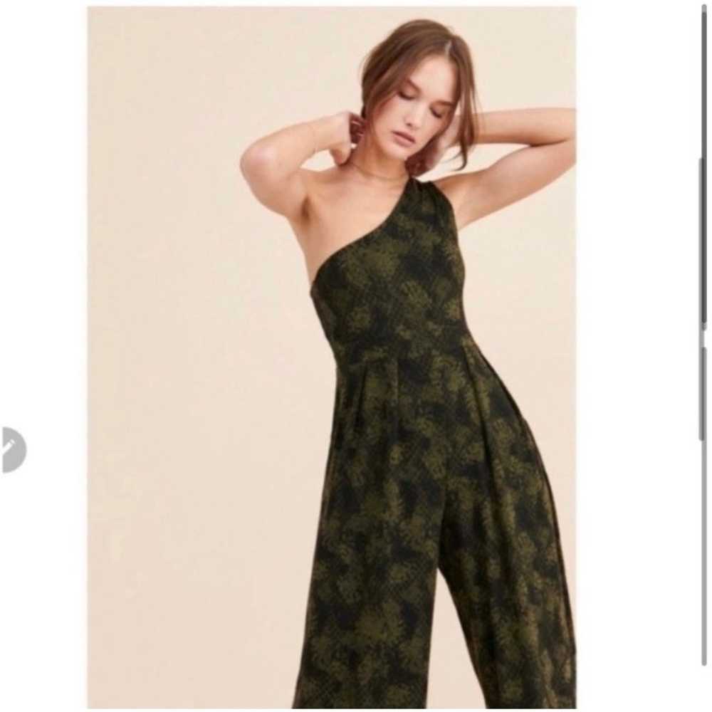 FREE PEOPLE OLIVE ANIMAL PRINT JUMPSUIT XL - image 4