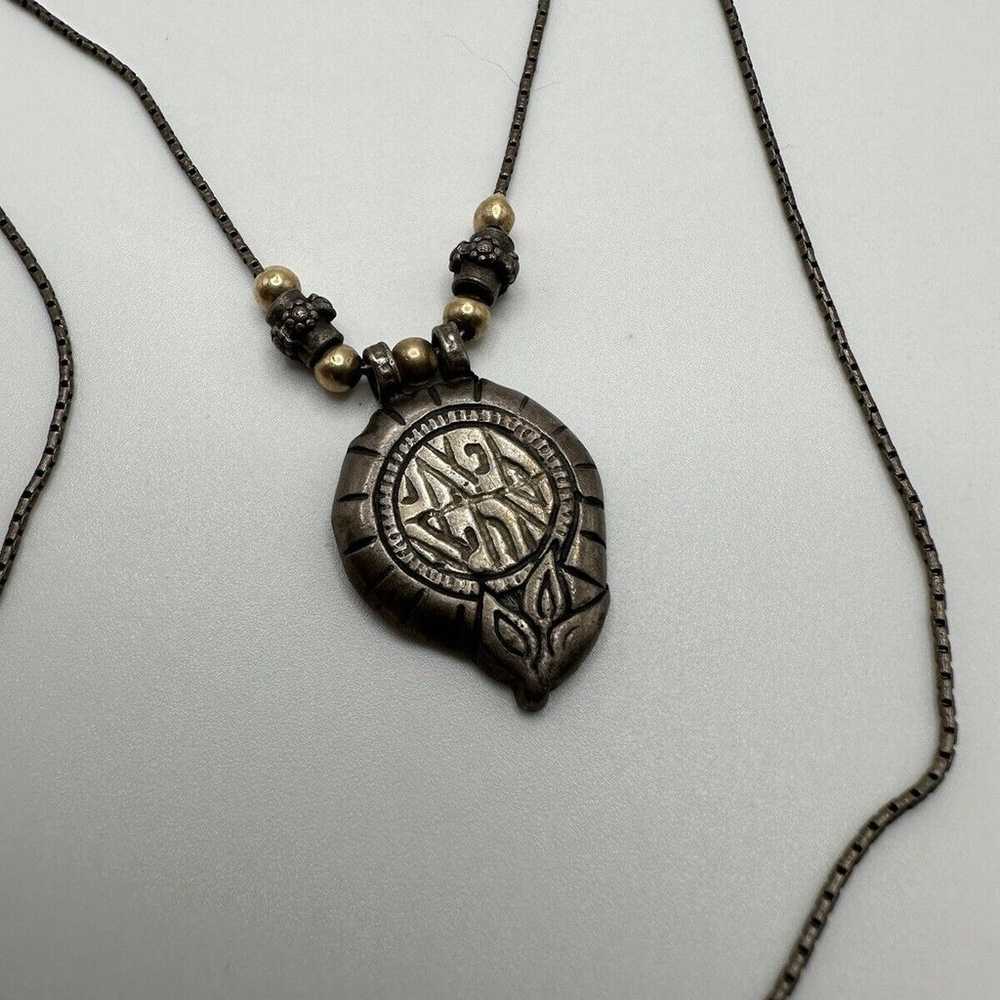 Vintage 14k Sterling Silver Jerusalem Necklace 18” - image 9