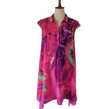 Blacky Dress Berlin - Magenta Silk Shirt Dress