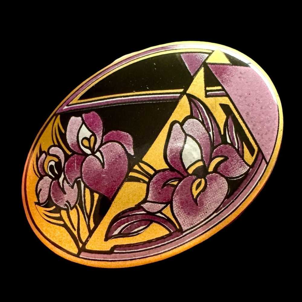 MICHAELA FREY - Vintage Art Nouveau Oval Enameled… - image 9