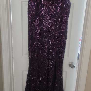 formal gown (plum purple sequins)