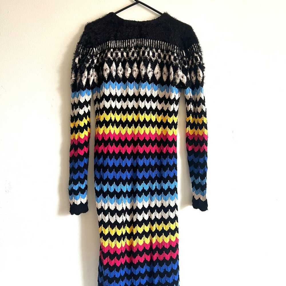 Farm Rio knit rainbow dress size S black blue red… - image 6