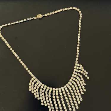 VINTAGE RHINESTONE NECKLACE.  GORGEOUS!!! - image 1