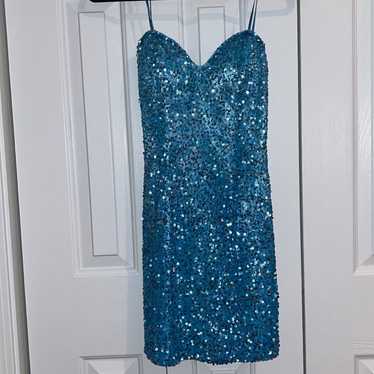 Scala Strapless Sequin Dress