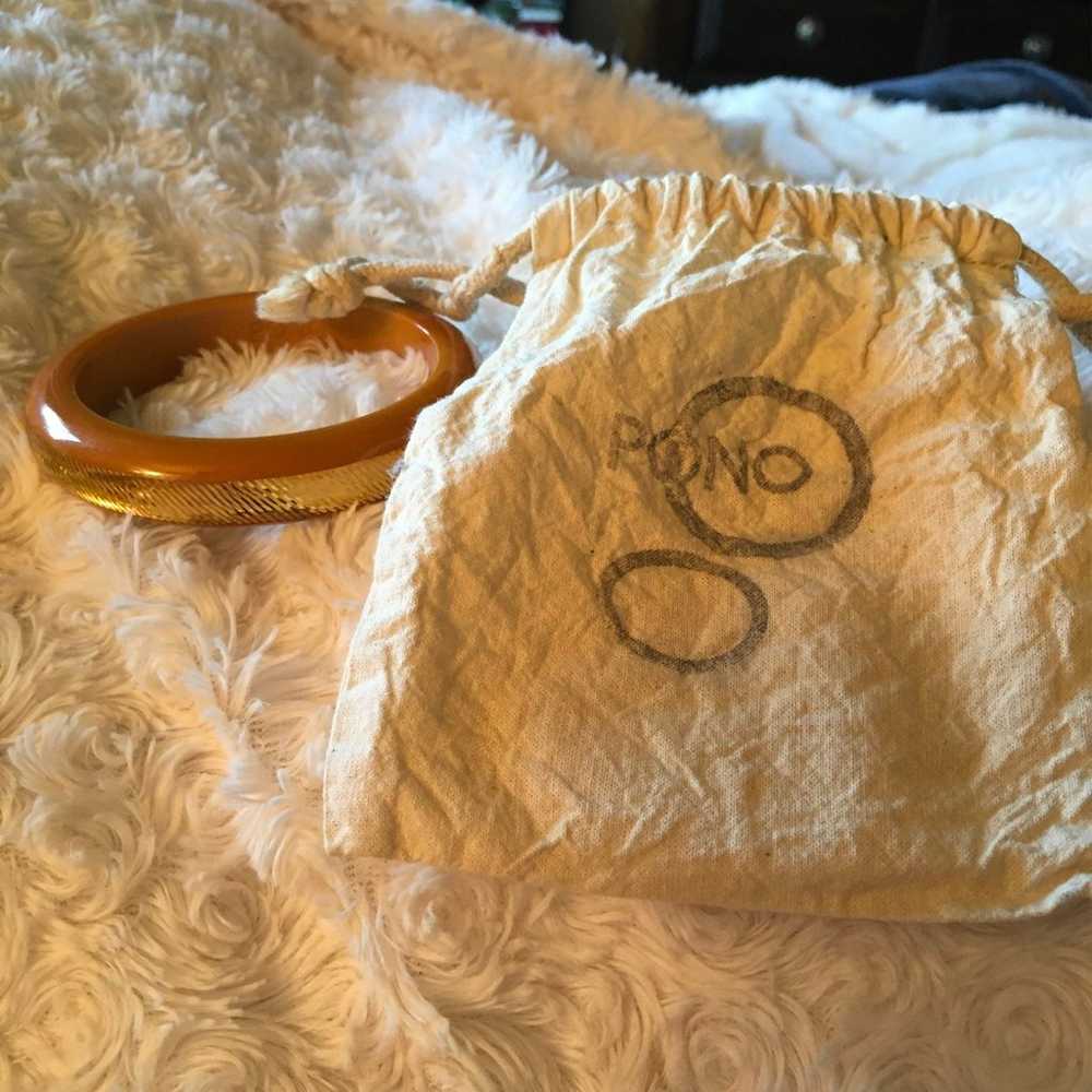 PONO VINTAGE RARE GOLD BANGLE - image 2