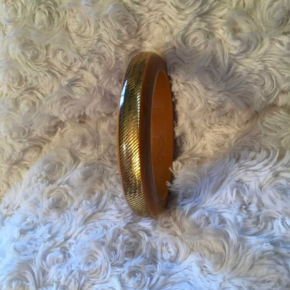 PONO VINTAGE RARE GOLD BANGLE - image 3