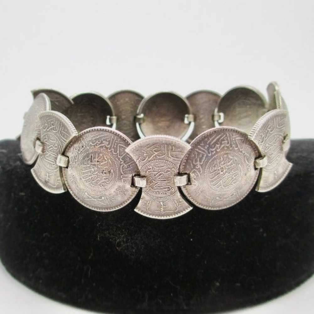 33 Gram Vintage 925 Silver Coin Bracelet - image 1