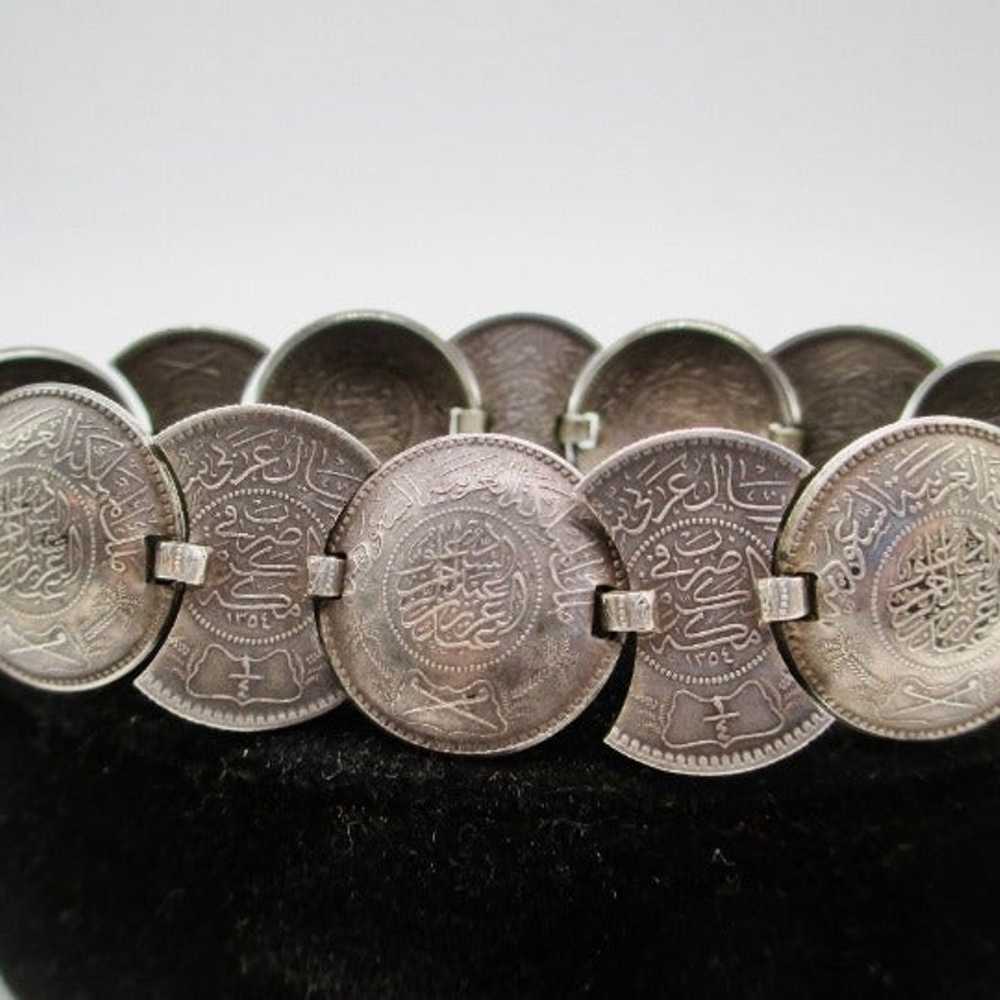 33 Gram Vintage 925 Silver Coin Bracelet - image 2