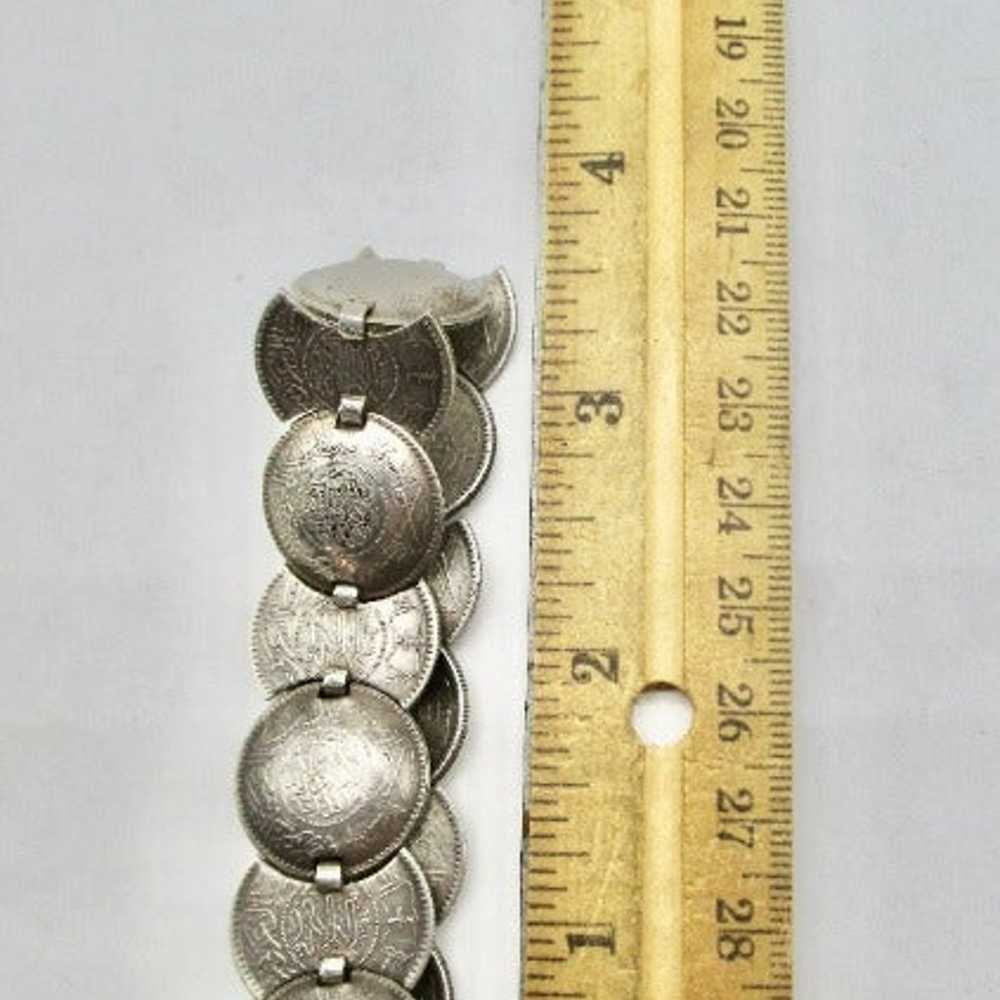 33 Gram Vintage 925 Silver Coin Bracelet - image 3