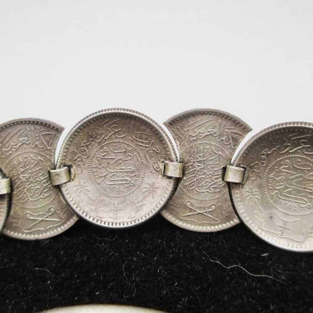 33 Gram Vintage 925 Silver Coin Bracelet - image 4