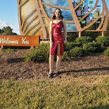 Burgundy homecoming dress - image 1