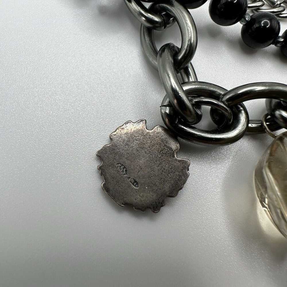 Vintage 835 Silver Luxemberg Charm Necklace 16”-1… - image 9