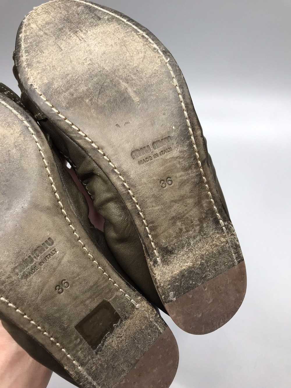 Miu Miu × Prada Miu miu Leather Ballet Flats RRP … - image 6