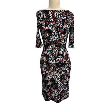 Erdem Kirsten Floral-Print Ponte Sheath Dress Pin… - image 1