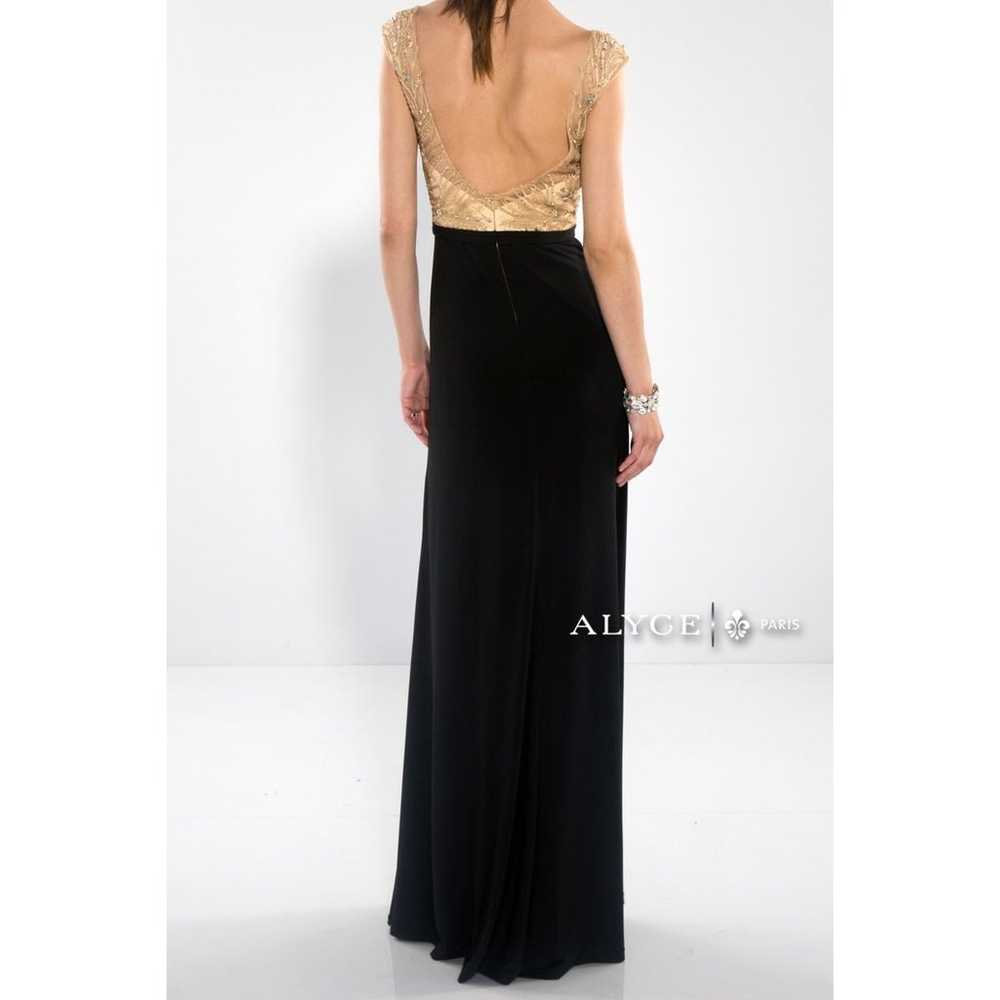 Alyce Paris Black Label Gown 5685 Gold Sequin Top… - image 2